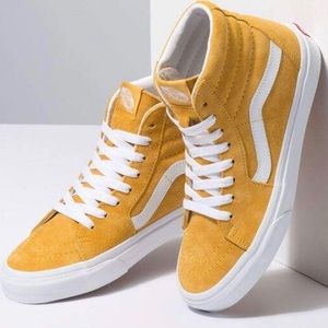 Mustard SK8-HI Suede High Top Vans